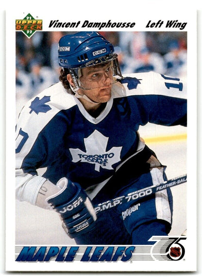 1991-92 Upper Deck Vincent Damphousse Toronto Maple Leafs #136