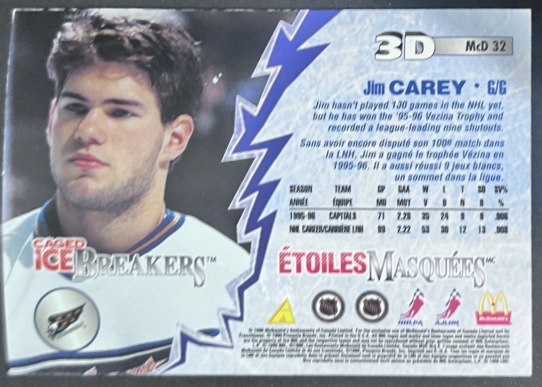 1996-97 NHL Pro Stamps Jim Carey Washington Capitals #32