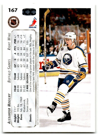 1992-93 Upper Deck Alexander Mogilny Buffalo Sabres #167