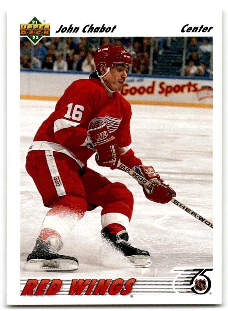 1991-92 Upper Deck John Chabot Detroit Red Wings #393