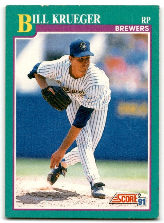 1991 Score Bill Krueger Milwaukee Brewers #598