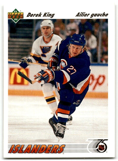 1991-92 Upper Deck French Derek King New York Islanders #382