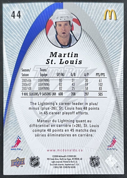 2008-09 McDonald's Upper Deck Martin St.Louis Tampa Bay Lightning #44