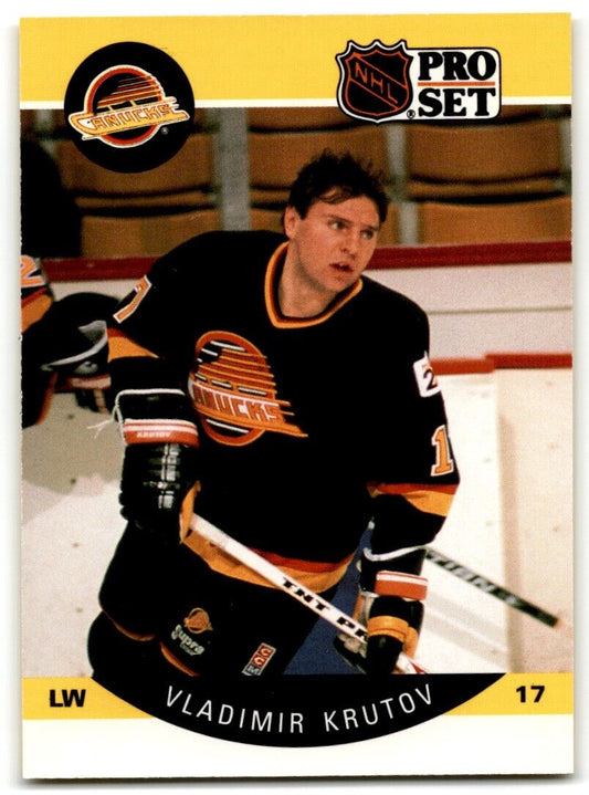 1990-91 Pro Set Vladimir Krutov Rookie Vancouver Canucks #296