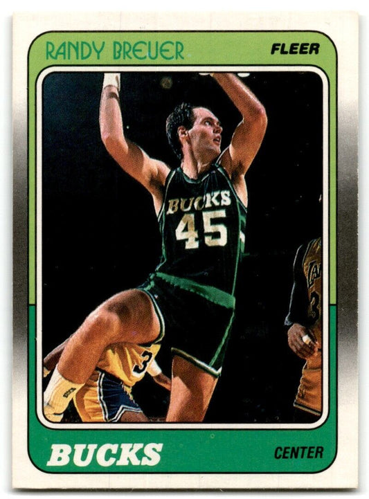 1988-89 Fleer Randy Breuer Rookie Milwaukee Bucks #73