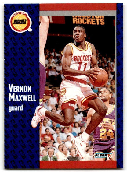 1991-92 Fleer Vernon Maxwell Houston Rockets #76