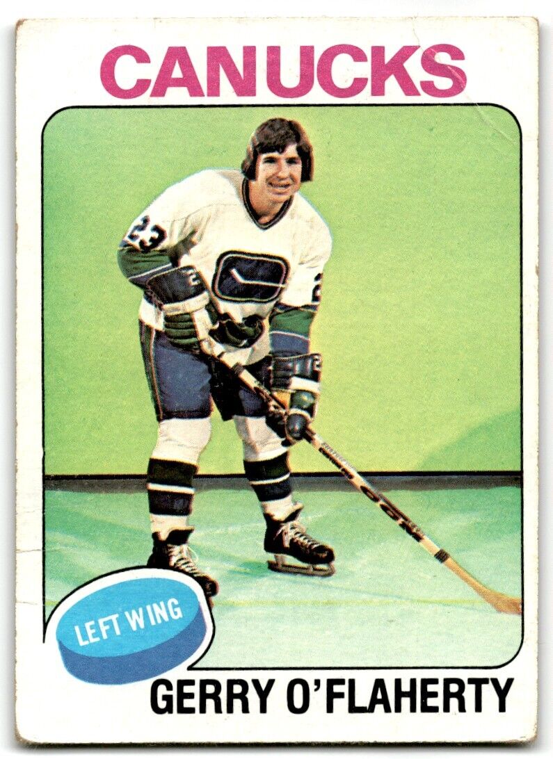 1975-76 Topps Gerry O'Flaherty Vancouver Canucks #307