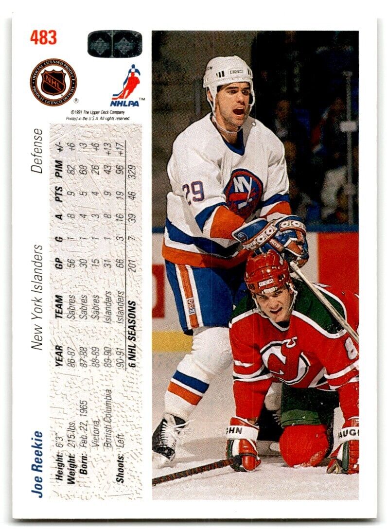 1991-92 Upper Deck Joe Reekie New York Islanders #483