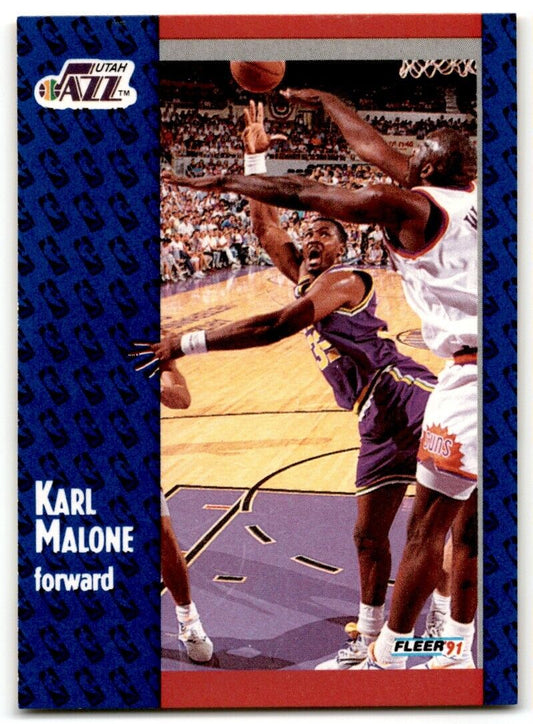 1991-92 Fleer Karl Malone Utah Jazz #201