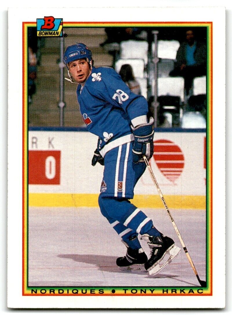 1990-91 Bowman Tony Hrkac Quebec Nordiques #172