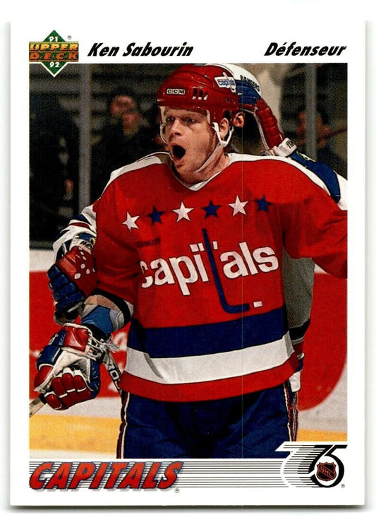 1991-92 Upper Deck French Ken Sabourin Washington Capitals #417