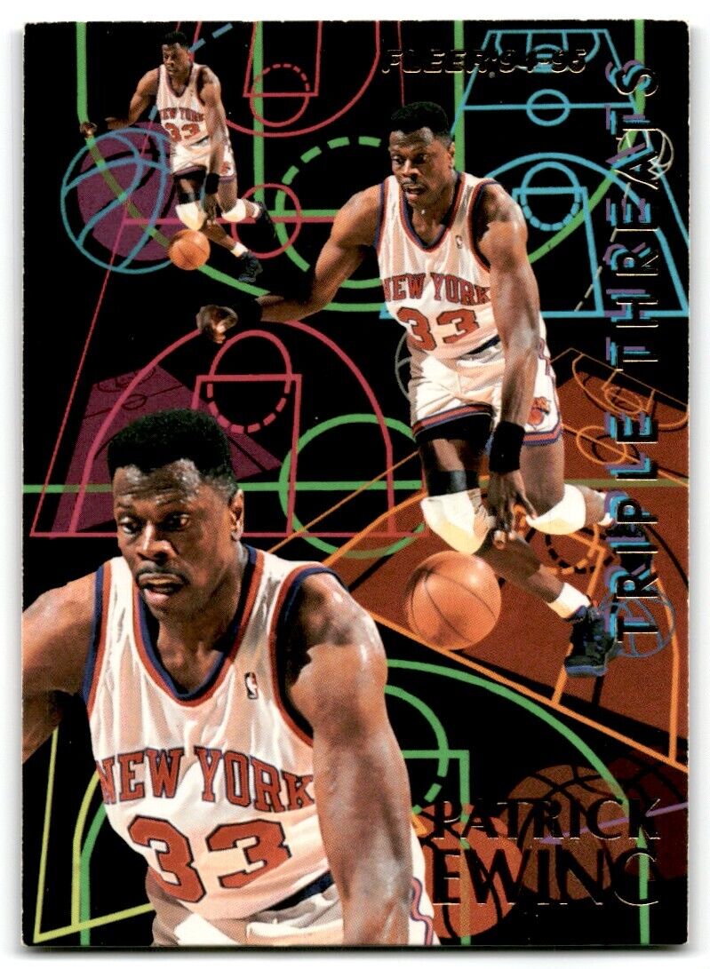 1994-95 Fleer Triple Threats Patrick Ewing New York Knicks #2