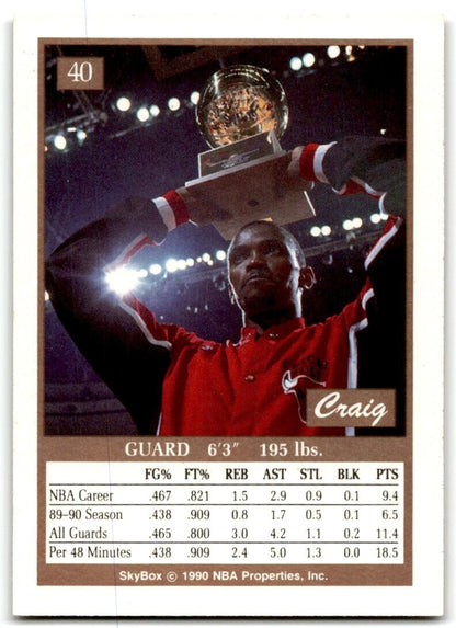 1990-91 SkyBox Craig Hodges Chicago Bulls #40