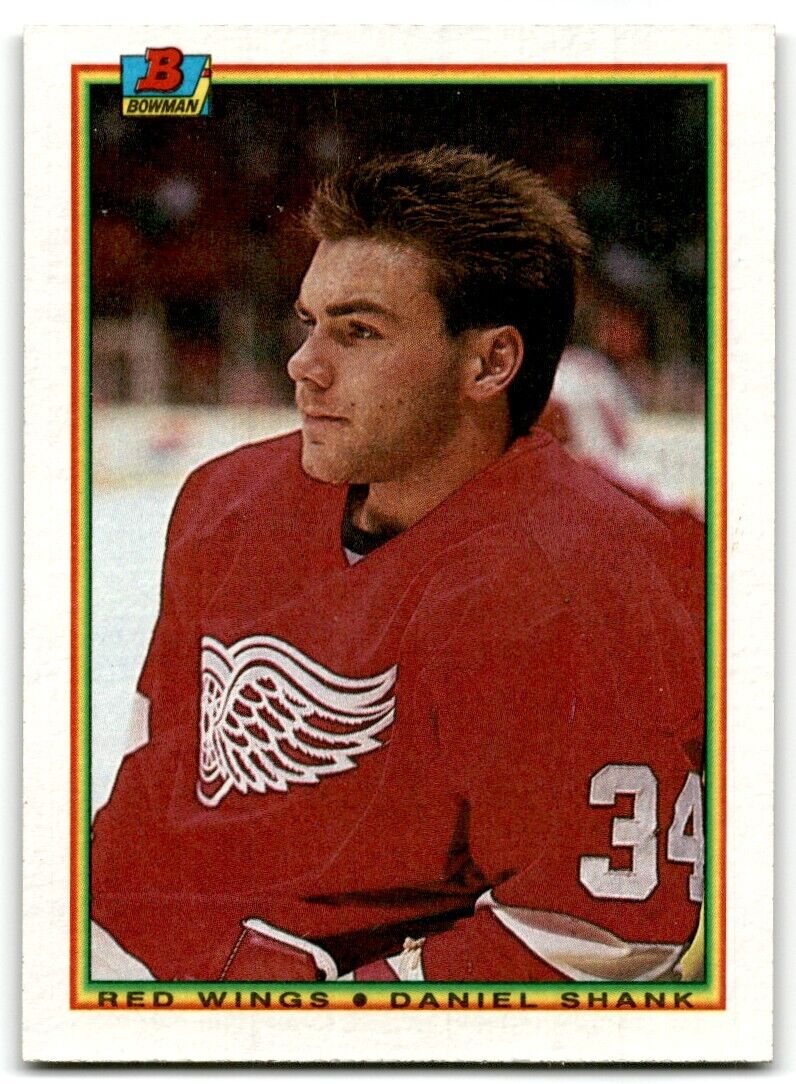 1990-91 Bowman Daniel Shank Rookie Detroit Red Wings #235