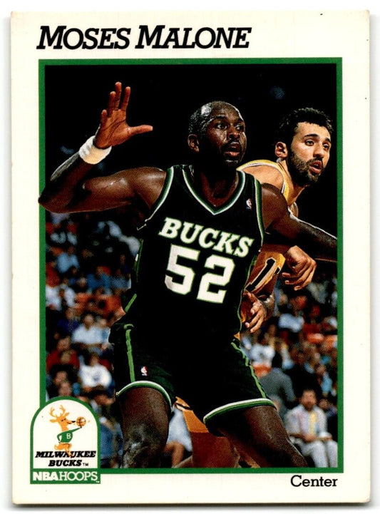 1991-92 Hoops Moses Malone Milwaukee Bucks #394