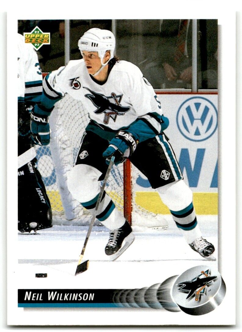 1992-93 Upper Deck Neil Wilkinson San Jose Sharks #30