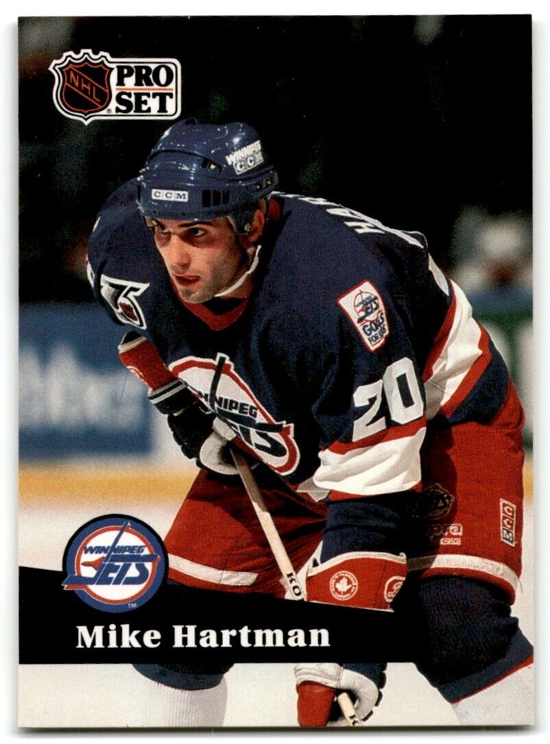 1991-92 Pro Set Mike Hartman Winnipeg Jets #519