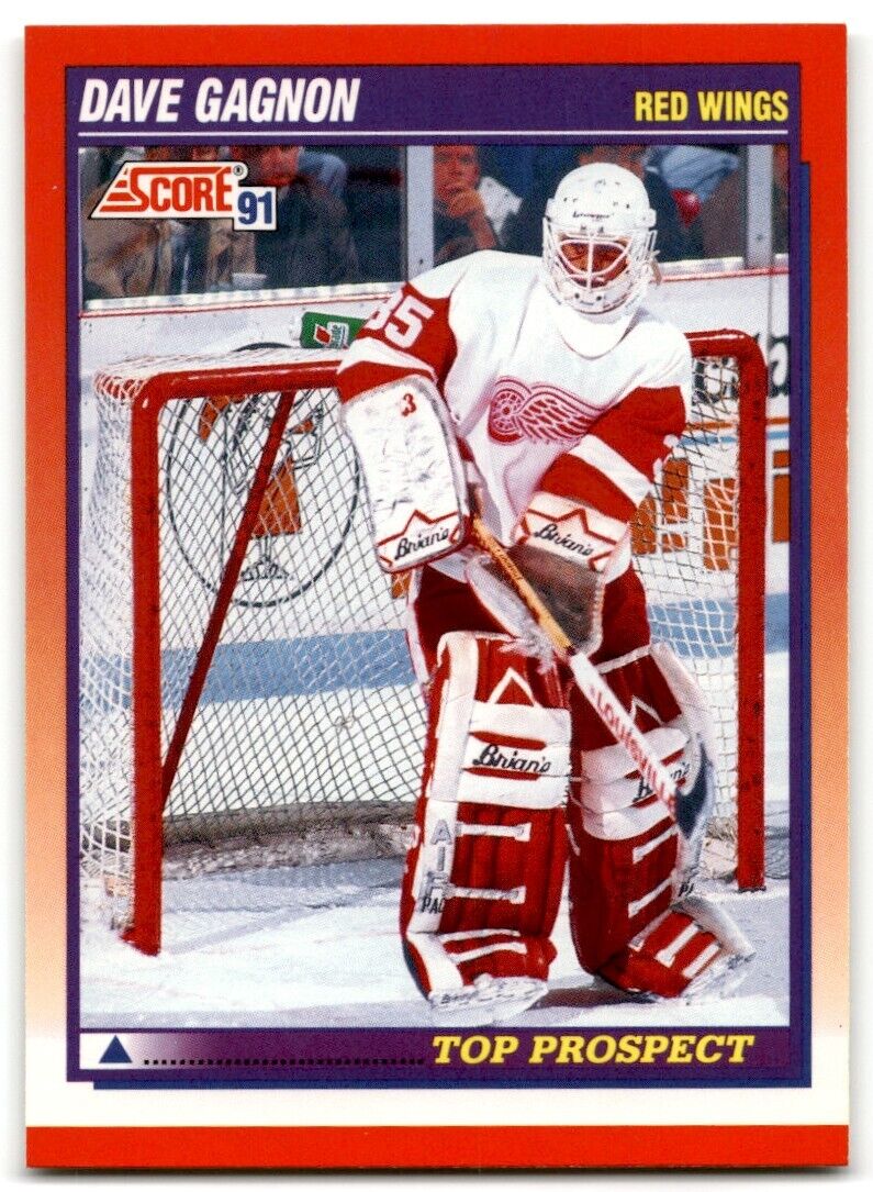 1991-92 Score Canadian Bilingual Dave Gagnon Rookie Detroit Red Wings #277