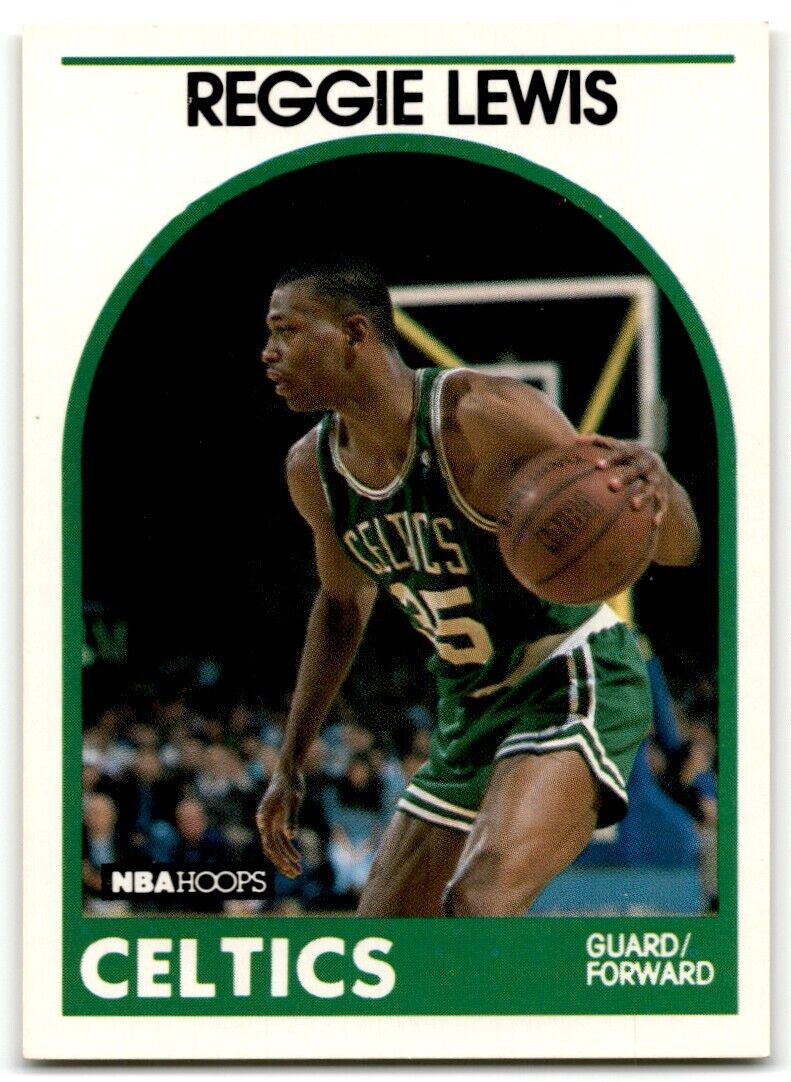 1990-91 Hoops 100 Superstars Reggie Lewis Boston Celtics #5