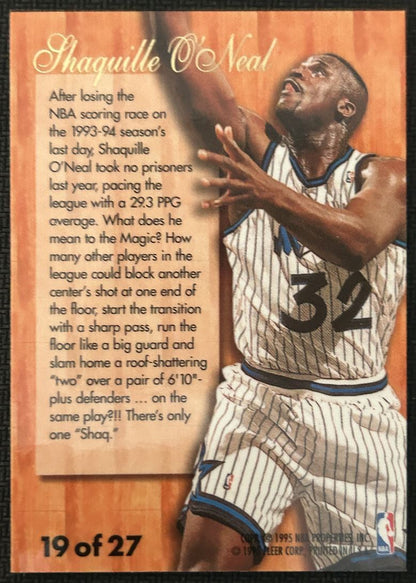 1995-96 Fleer Flair Hardwood Leader Shaquille O'Neal Orlando Magic #19