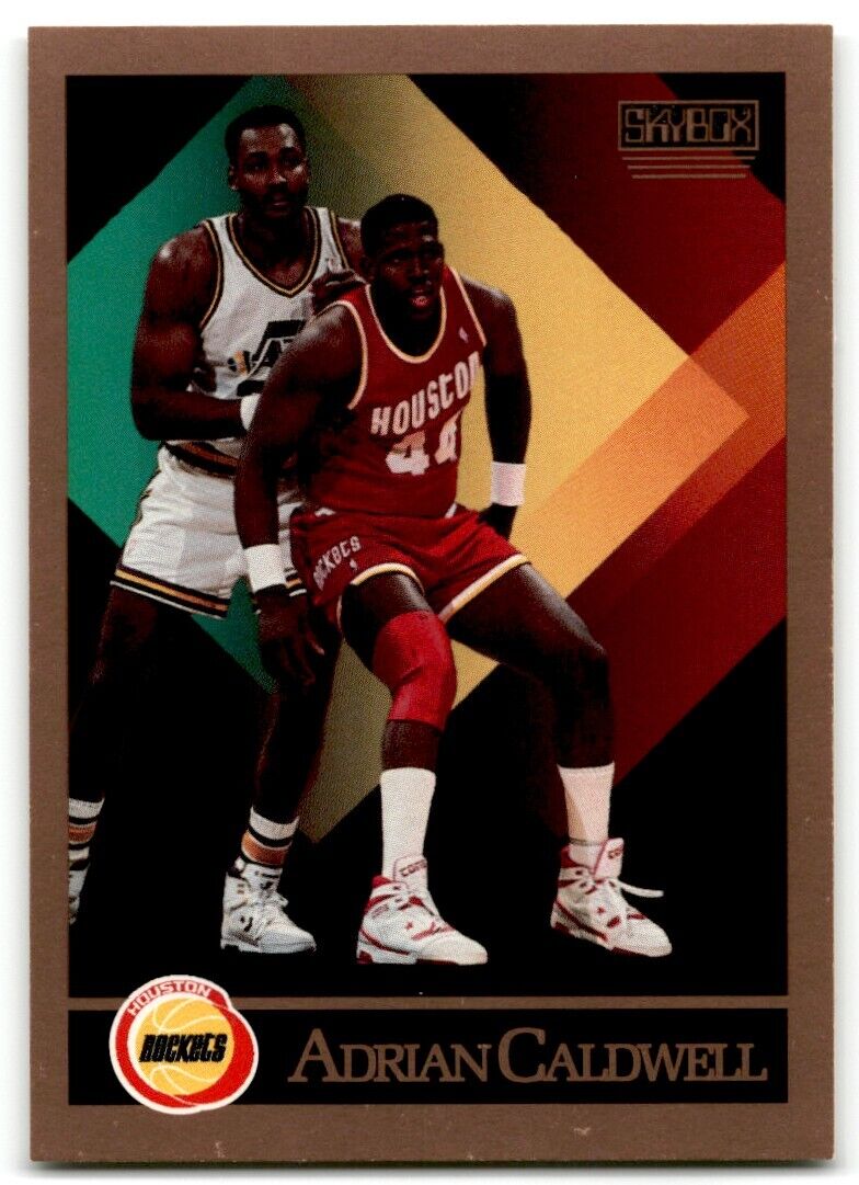 1990-91 SkyBox Adrian Caldwell Rookie Houston Rockets #106