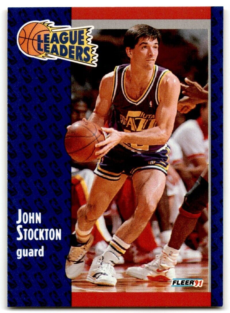 1991-92 Fleer John Stockton Utah Jazz #221