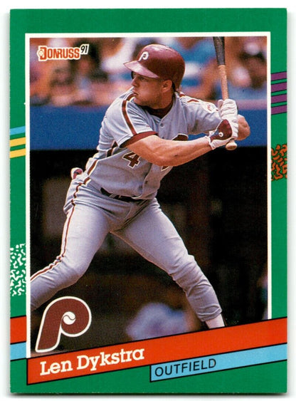 1991 Donruss Len Dykstra Philadelphia Phillies #523