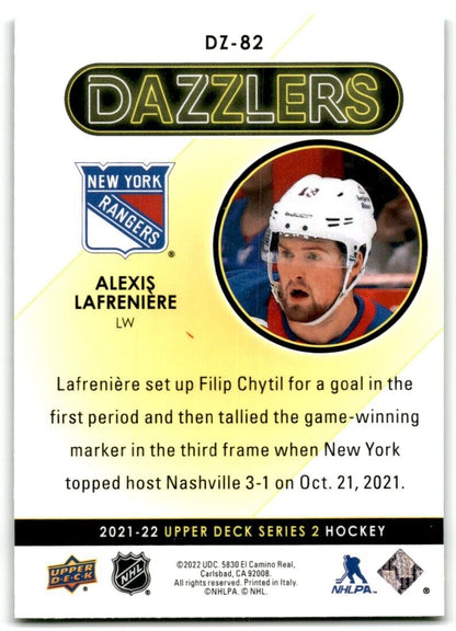 2021-22 Upper Deck Dazzlers Alexis Lafreniere New York Rangers #DZ-82