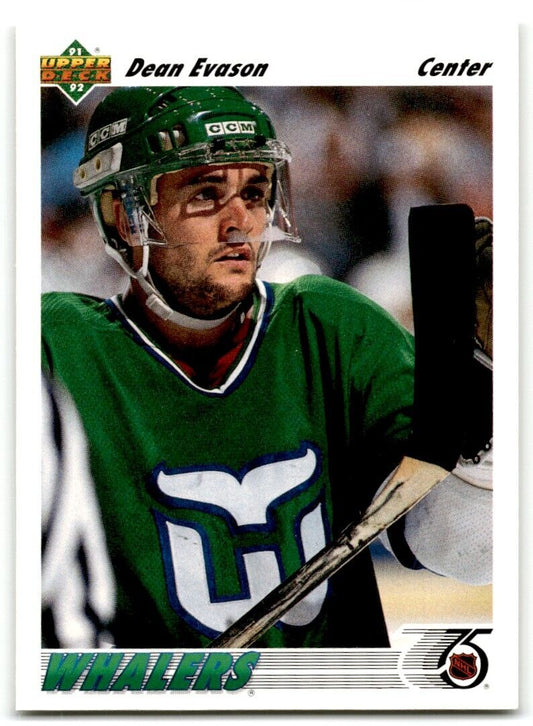 1991-92 Upper Deck Dean Evason Hartford Whalers #127