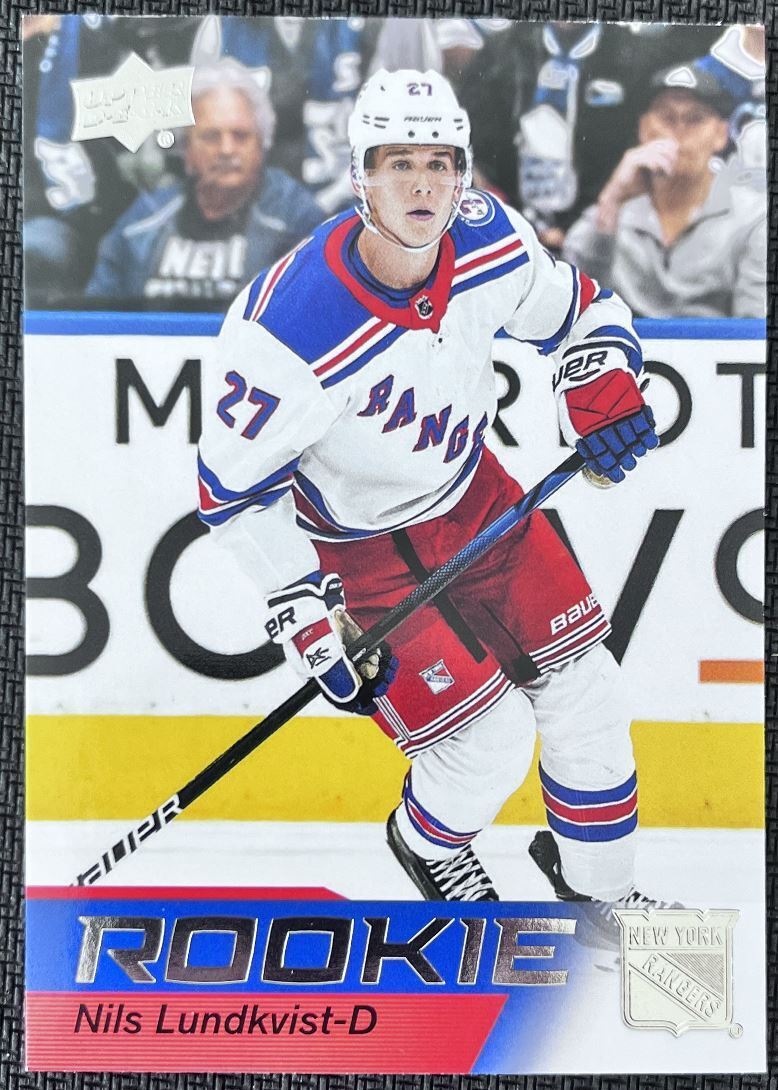 2021-22 Upper Deck NHL Star Rookie Nils Lundkvist Rookie New-New York Rangers