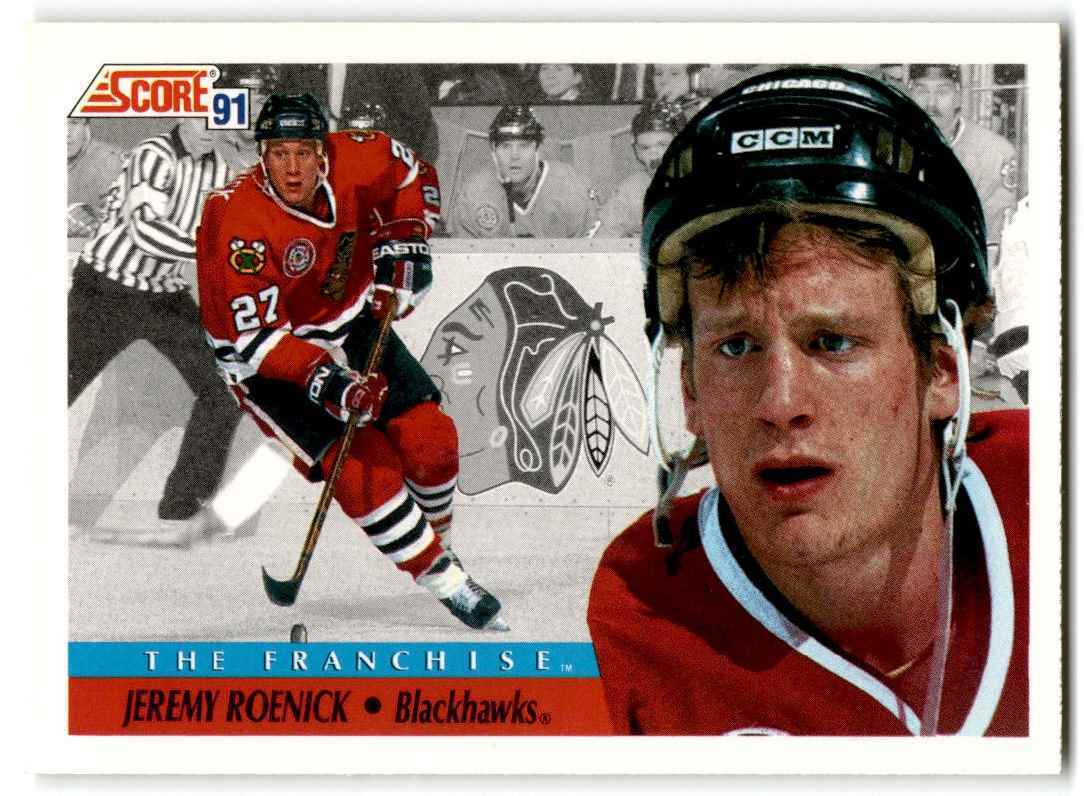 1991-92 Score American Jeremy Roenick Chicago Blackhawks #418