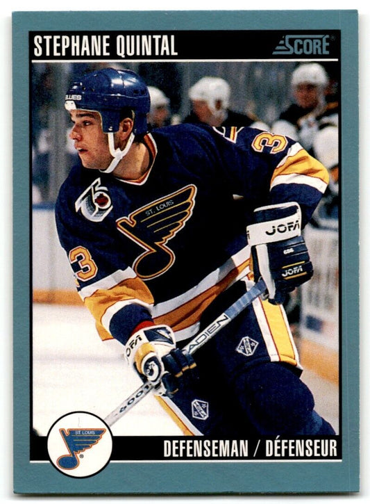 1992-93 Score Stephane Quintal St. Louis Blues #242