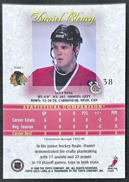 1998-99 Topps Gold Label Daniel Cleary Chicago Blackhawks #38