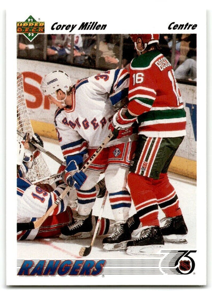 1991-92 Upper Deck Corey Millen Rookie New York Rangers #110