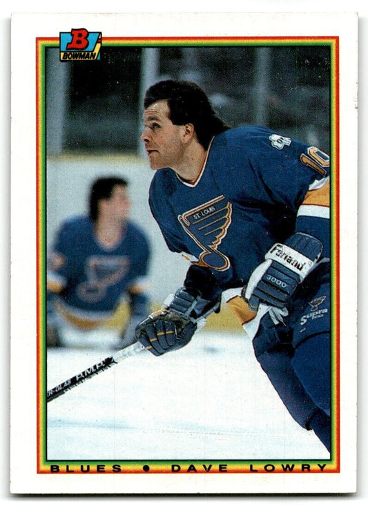 1990-91 Bowman Dave Lowry Rookie St. Louis Blues #15