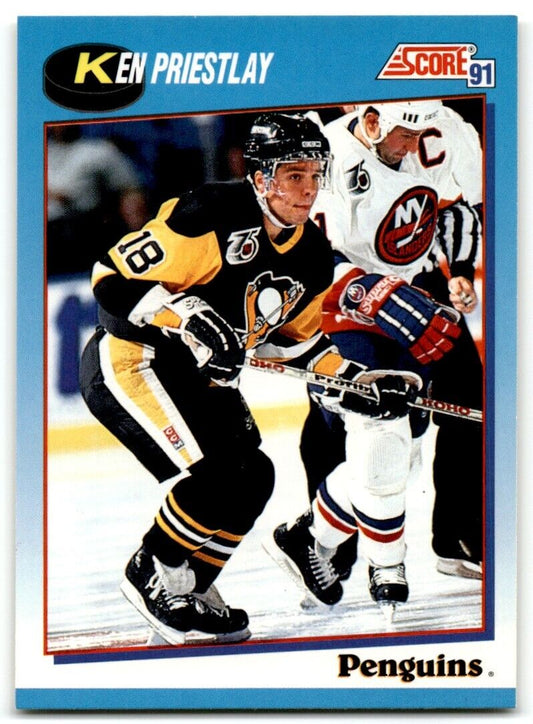 1991-92 Score Canadian Ken Priestlay Rookie Pittsburgh Penguins #658