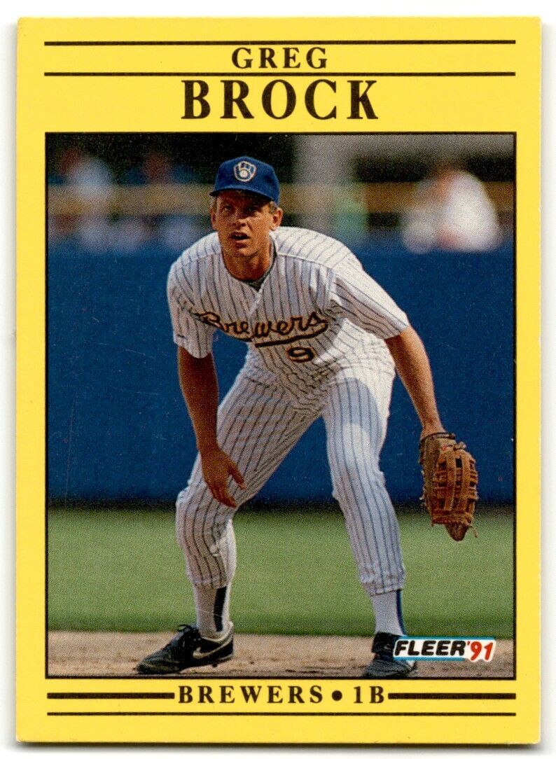 1991 Fleer Greg Brock Milwaukee Brewers #577