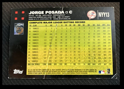 2007 Topps New York Yankees Jorge Posada New York Yankees #NYY13