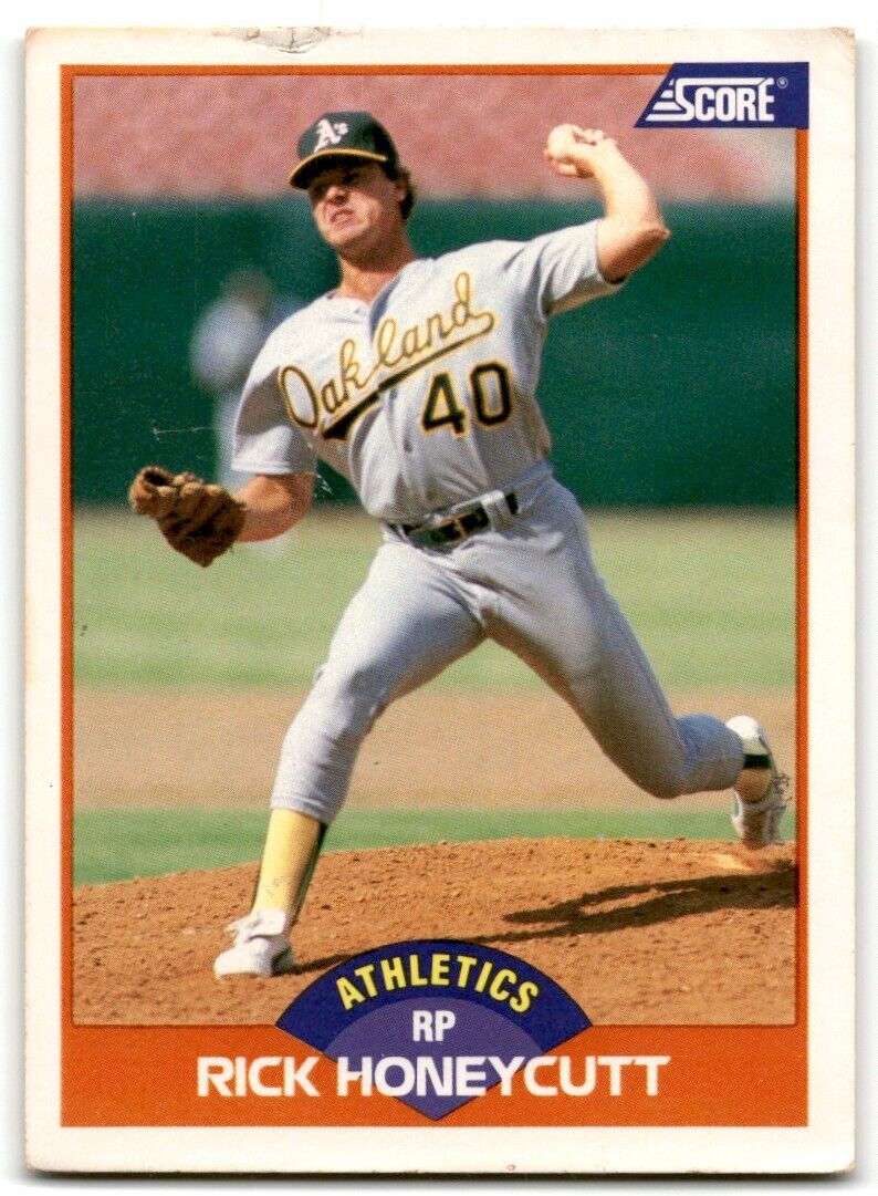 1989 Score Rick Honeycutt Oakland Athletics #416