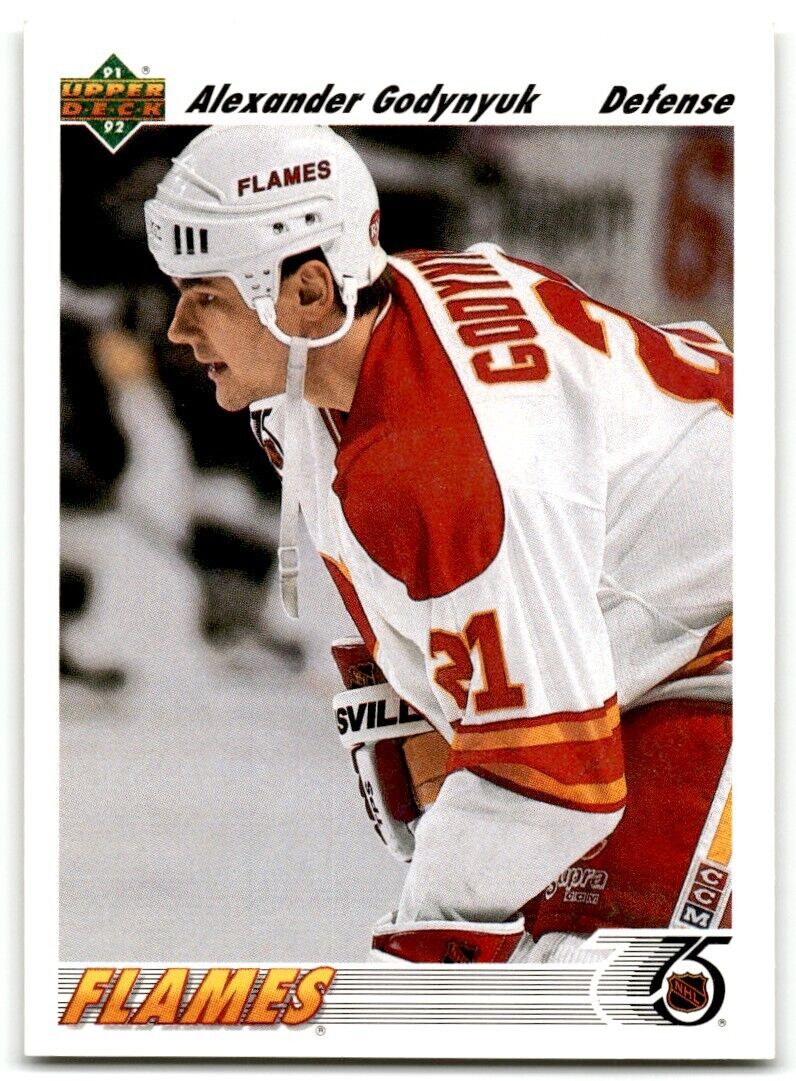 1991-92 Upper Deck Alexander Godynyuk Rookie Calgary Flames #609