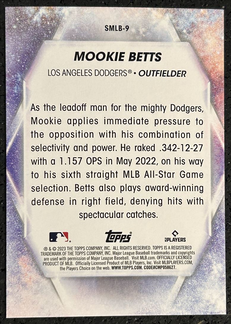 2023 Topps Stars of the MLB Mookie Betts Los Angeles Dodgers #SMLB-9