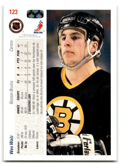 1991-92 Upper Deck French Wes Walz Boston Bruins #123