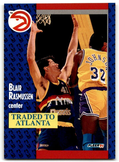 1991-92 Fleer Blair Rasmussen Atlanta Hawks #52