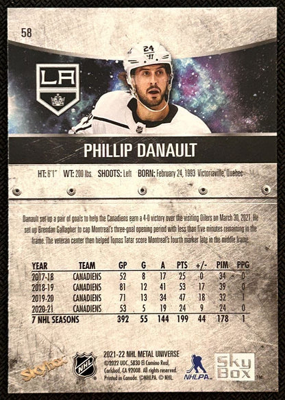 2021-22 Skybox Metal Universe Phillip Danault Los Angeles Kings #58