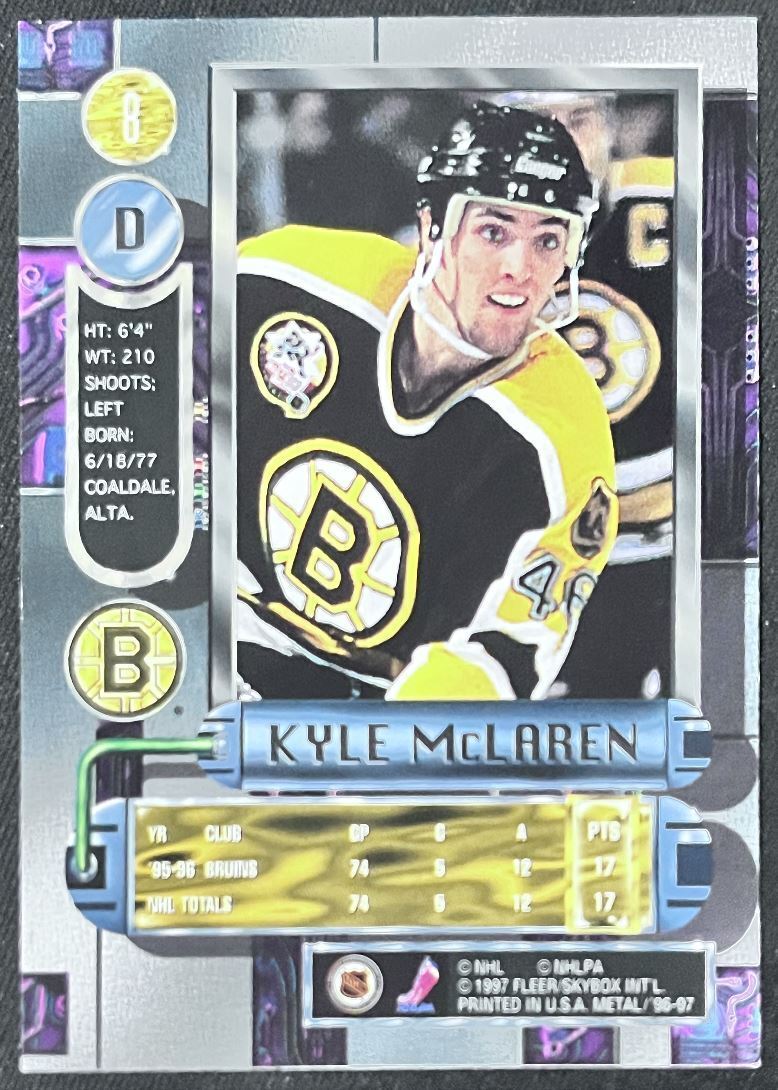 1997-98 Metal Universe Kyle McLaren Boston Bruins #8