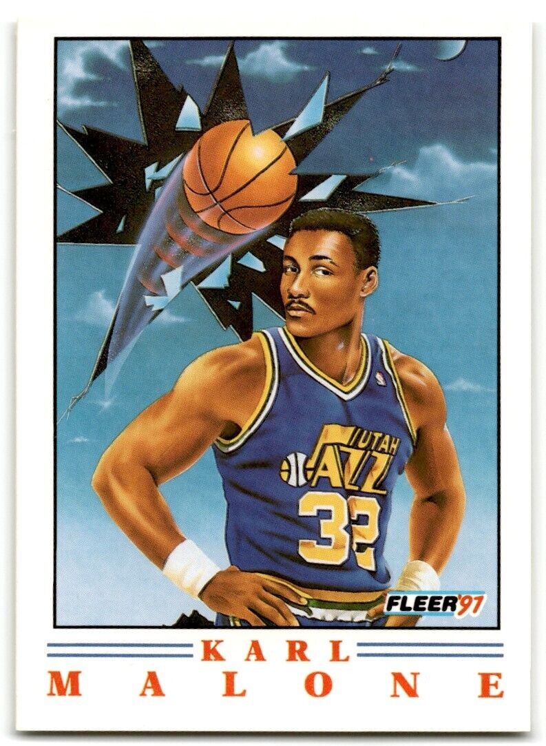 1991-92 Fleer Pro-Visions Karl Malone Utah Jazz #5