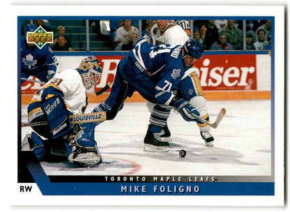 1993-94 Upper Deck Mike Foligno Toronto Maple Leafs #155