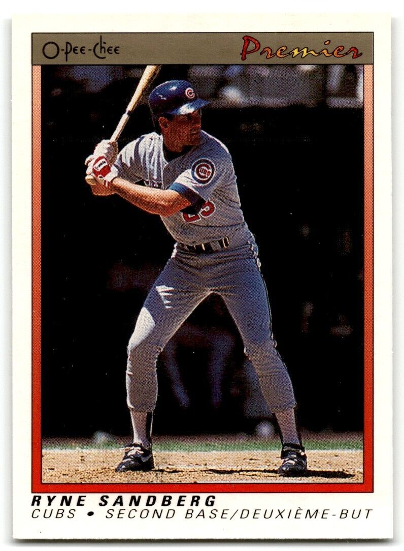 1991 O-Pee-Chee Premier Ryne Sandberg Chicago Cubs #103