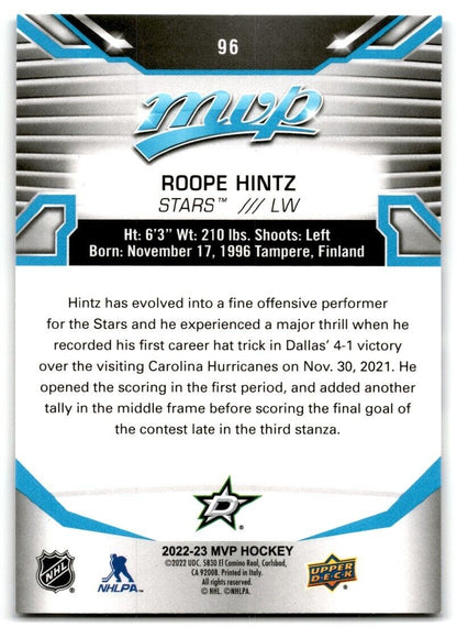 2022-23 Upper Deck MVP Roope Hintz Dallas Stars #96