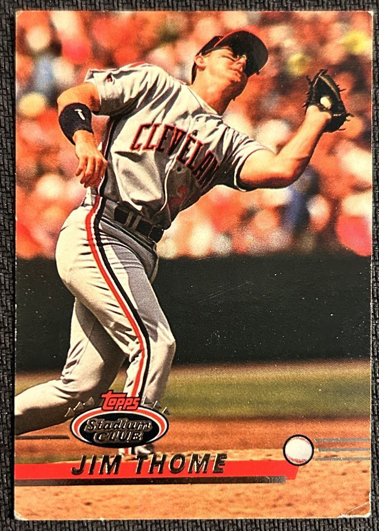 1993 Topps Stadium Club Jim Thome Cleveland Indians #8